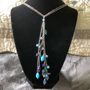 Lariat Style Crystal Necklace